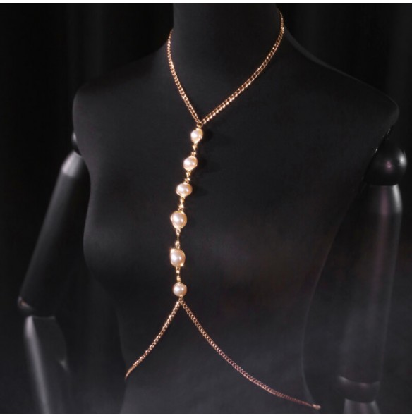 MizzZee - LuxePearl Adjustable Body Chain (Gold) MizzZee - LuxePearl Adjustable Body Chain (Gold)